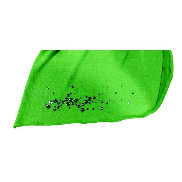 Aldo Martins Cascading Open Front Cardigan with Back Tie, Lime Green, Size 8 - Picture 5 of 5